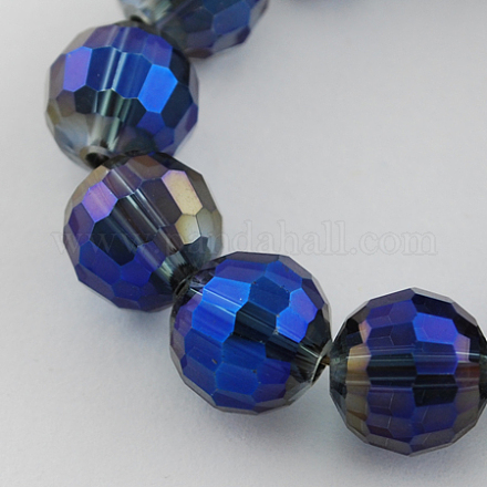 Chapelets de perles en verre électroplaqué EGLA-R041-8mm-05-1