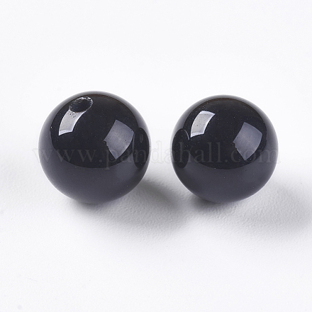 Natürliche schwarze Onyxperlen X-G-K275-13-8mm-1