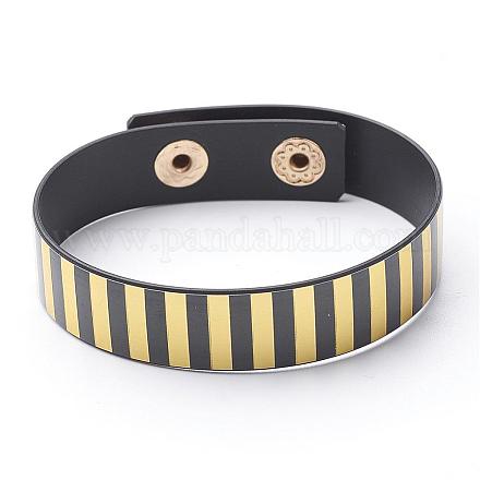 Bracelets d'accrochage en cuir PU BJEW-P136-01-1