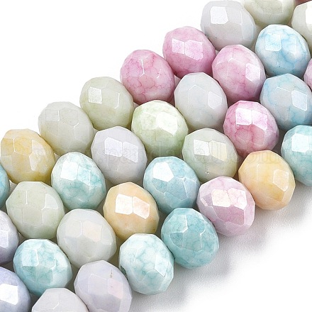 Brins de perles de verre plaquées à facettes GLAA-C023-02-B01-1