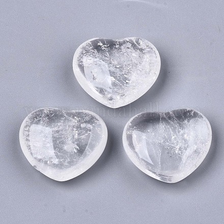 Piedra de amor de corazón de cristal de cuarzo natural G-N0326-56J-1