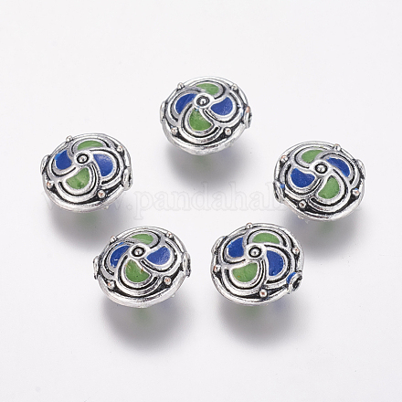 Flat Round Handmade Indonesia Beads IPDL-R012-12AS-1