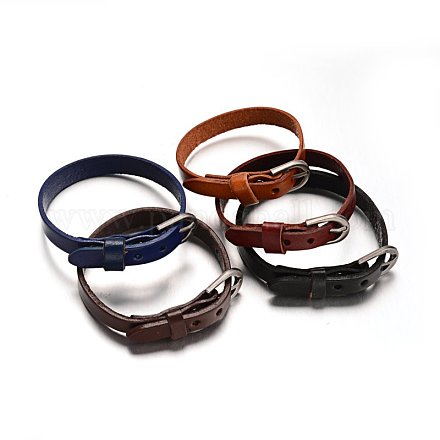 Adjustable Leathers Cord Bracelets BJEW-M169-20-1