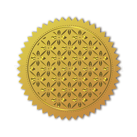 Adesivi autoadesivi in lamina d'oro in rilievo DIY-WH0211-360-1
