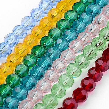 Chapelets de perles en verre transparent GLAA-G013-4mm-M-1