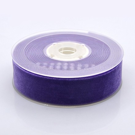Ruban de velours en polyester pour emballage de cadeaux et décoration de festival SRIB-M001-26mm-465-1