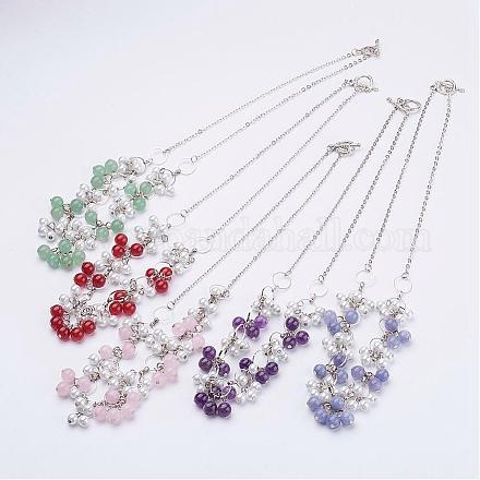 Natural Gemstone Beads Necklaces NJEW-JN01887-1