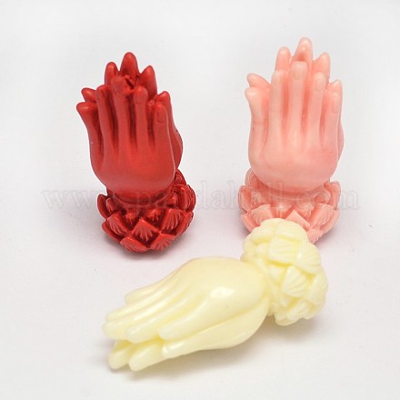 Dyed Buddha's Hand Synthetic Coral Beads CORA-O004-05-1