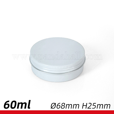 Latas redondas de aluminio de 60 ml CON-WH0027-01A-1