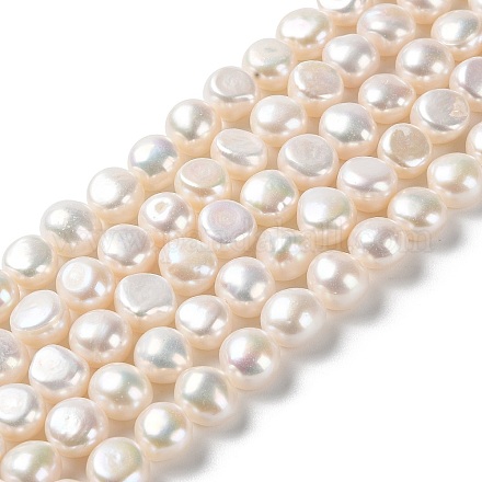 Fili di perle di perle d'acqua dolce coltivate naturali PEAR-E018-70-1
