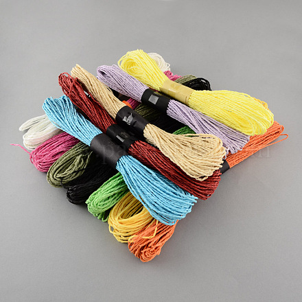 Color mezclado cable de papel trenzado DIY-S003-03-30m-1
