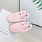 Spray Painted Alloy Alligator Hair Clips for Women Girls, with Enamel and Rhinestone, Oval with Heart, Pink, 40mm