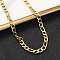 Fashionable 304 Stainless Steel Figaro Chain Necklaces for Men, with Lobster Claw Clasps, Golden, 21.65 inch(55cm)x6mm