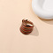 Dunhuang Style Glass Finger Rings, FireBrick, Inner Diameter: 18mm