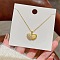 Rhinestone and Plastic Pearl Pendant Necklaces, Stainless Steel Cable Chain Necklaces, Golden, 8.27~19.69 inch(21~50cm)