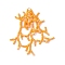 Handmade Glass Seed Beaded Coral Pendants, with 304 Stainless Steel Open Jump Rings Loop, Orange, 42x25x2.5mm, Hole: 2.5mm