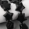 Natural Obsidian Beads Strands, Star, with Seed Beads, 15~15.5x16~16.5x6.5~7mm, Hole: 1.4mm, about 25pcs/strand, 15.75''~16.14''(40~41cm)