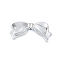 CCB Plastic Beads, Bowknot, Platinum, 19x36x2mm, Hole: 1.6mm