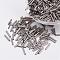 Glass Bugle Beads, Metallic Colours,Tan, 9x2mm, Hole: 0.5mm, about 7000pcs/bag