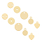 UNICRAFTALE 100pcs 5 Styles DIY Jewelry Making Kits Stainless Steel Links Connectors & Flat Round and Heart Charms & Spacer Beads Golden Pendants for Jewelry Necklaces Bracelets