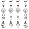 40Pcs 5 Style Tibetan Style Alloy Pendants, Mixed Shape, Antique Silver, 9~42x11~27x2~7mm, Hole: 1.6~3mm, 8pcs/style