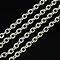 Iron Cable Chains, Unwelded, with Spool, Flat Oval, Popular for Jewelry Making, Important Decoration, Cadmium Free & Nickel Free & Lead Free, Silver, 3x2x0.6mm, about 328.08 Feet(100m)/roll