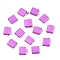 2-Hole Baking Paint Glass Seed Beads, Rectangle, Violet, 5x4.5~5.5x2~2.5mm, Hole: 0.5~0.8mm