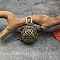 Tibetan Style Brass Hollow Bead Cage Pendants, Round Charm, for Chime Ball Pendant Necklaces Making, Antique Bronze, 37.1x24.2mm