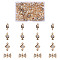 Iron Glass Links Connectors, Mixed Shapes, Light Gold, 80pcs/box