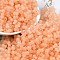 Transparent Colours Glass Seed Beads, Mushroom, Light Salmon, 5.5x4.5mm, Hole: 1mm, 4150pcs/pound