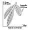 Non-Tarnish Fashion Leaf 304 Stainless Steel Stud Earrings for Women, Minimalist Style Ear Studs Jewelry, Stainless Steel Color