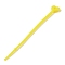 Heart Shape Silicone Cable Zip Ties, Cord Organizer Strap, for Wire Management, Yellow, 128x13x4.5mm