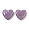 Handmade Lampwork Beads, Heart, Rosy Brown, 19~19.5x20x6.5~7mm, Hole: 1.6mm