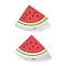 Summer Themed Printed Wood Beads, Watermelon, Red, 15x21x9mm, Hole: 2.5mm