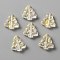 Christmas Transparent Handmade Lampwork Beads, Christmas Tree, Clear, 16x15x5mm, Hole: 1.2mm, about 50pcs/bag