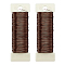 2 Rolls Baking Paint Iron Wire, Round, for DIY Craft, Saddle Brown, 0.35mm, about 164.04 Feet(50m)/Roll
