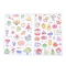 2Pcs 2 Styles PET Self-Adhesive Stickers, for Party Decorative Presents, Fruit, 218x125x0.8mm, Sticker: 8~45x5~36mm, 1pc/style