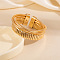 Iron Multi-strand Snake Chain Cuff Bangles for Women, Golden, Inner Diameter: 2.20 inch(5.6cm), Wide: 22mm