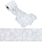 1 Roll Polyester Lace Trim, with Paillette, Flower, Garment Accessories, White, 4 inch(100mm), about 10 yards/roll