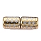 Electroplate Glass Beads, Column with Rhombus Pattern, Dark Goldenrod, 11.5~12x8~8.5mm, Hole: 1.2~1.4mm