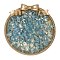 50Pcs 1 Set Glass Beads, Transparent, Round, Faceted, Cadet Blue, 9.5~10x9mm, Hole: 1.6mm