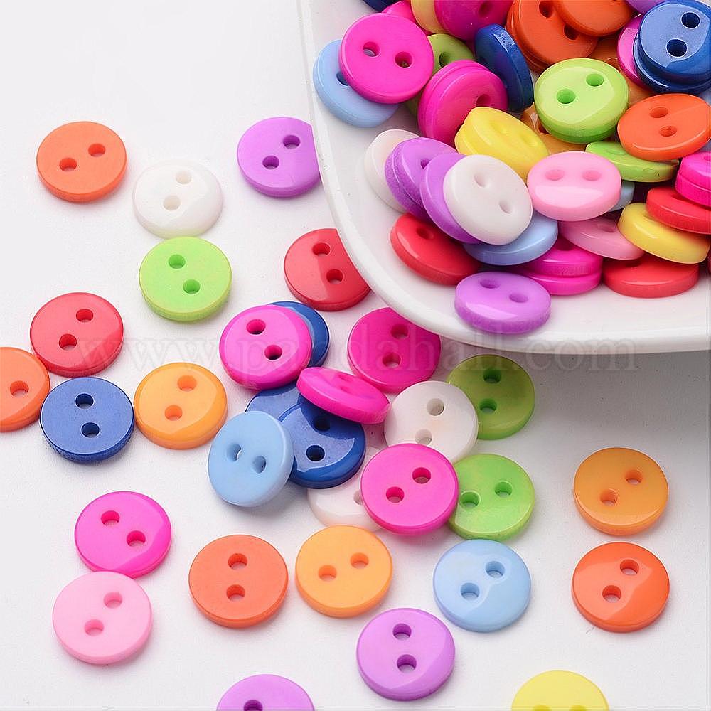 Wholesale Flat Round 2-Hole Buttons - Pandahall.com