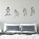 Translucent PVC Self Adhesive Wall Stickers STIC-WH0016-002-3