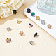 UNICRAFTALE about 20 Sets 5 Colors 10mm Tray Flat Round Stud Earring Blanks with Glass Cabochons Stainless Steel Blank Bezel Tray Base Stud Earring Cabochon Settings for Jewelry Making DIY DIY-UN0002-28-4
