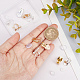 Sunnyclue 1 caja de 12 piezas chapadas en oro de 24 quilates y 925 pendientes chapados en plata de ley DIY-SC0021-28-3