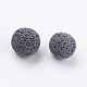 Perles de pierre de lave naturelle non cirées G-I190-16mm-B05-2