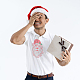 ガラスホットフィックスラインストーン  アップリケの鉄  マスクと衣装のアクセサリー  洋服用  バッグ  パンツ  クリスマス  サンタクロース  297x210mm DIY-WH0303-200-3