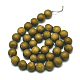 Chapelets de perle rondes en agate naturelle Electroplate G-M171-12mm-03-2