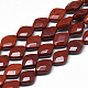 Rosso naturale perline di diaspro fili G-T068-07-1