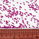 11/0グレードのベーキングペイントガラスシードビーズ  ラウンド  濃いピンク  2.3x1.5mm  穴：1mm  約5300個/50g X-SEED-N001-A-1071-3
